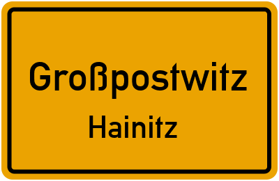 Straßenverzeichnis Großpostwitz Hainitz