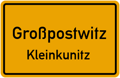 Straßenverzeichnis Großpostwitz Kleinkunitz