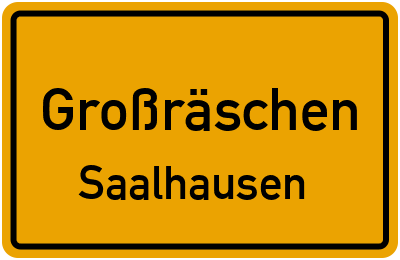Ortsschild Großräschen Saalhausen