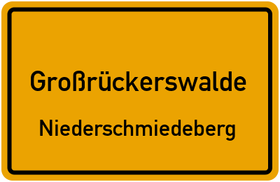 Straßenverzeichnis Großrückerswalde Niederschmiedeberg