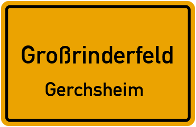 Straßenverzeichnis Großrinderfeld Gerchsheim