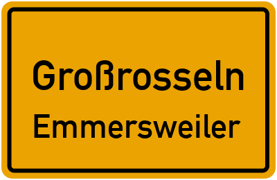Straßenverzeichnis Großrosseln Emmersweiler