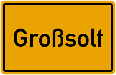 Ortsschild von Gemeinde Großsolt in Schleswig-Holstein