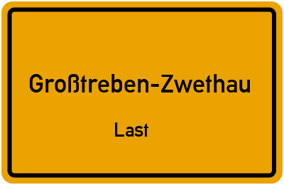 Straßenverzeichnis Großtreben-Zwethau Last