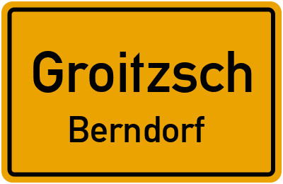 Ortsschild Groitzsch Berndorf