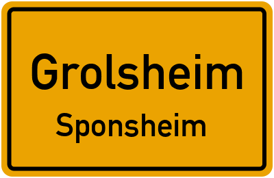 Straßenverzeichnis Grolsheim Sponsheim
