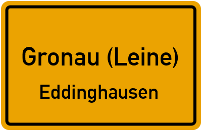 Ortsschild Gronau (Leine) Eddinghausen