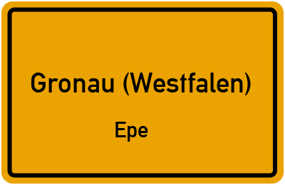 Ortsschild Gronau (Westfalen) Epe