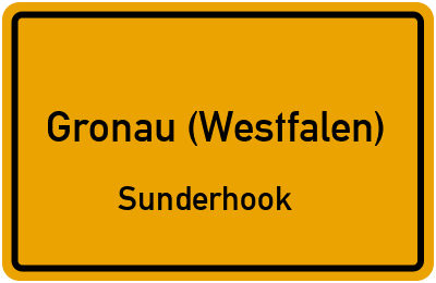 Straßenverzeichnis Gronau (Westfalen) Sunderhook