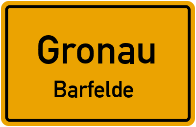 Straßenverzeichnis Gronau Barfelde