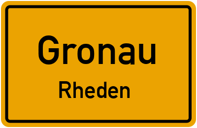 Straßenverzeichnis Gronau Rheden