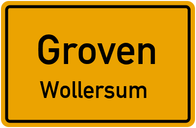 Straßenverzeichnis Groven Wollersum
