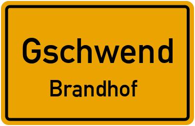 Straßenverzeichnis Gschwend Brandhof
