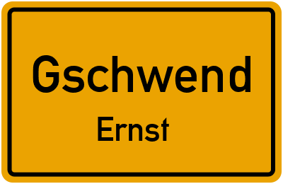 Straßenverzeichnis Gschwend Ernst