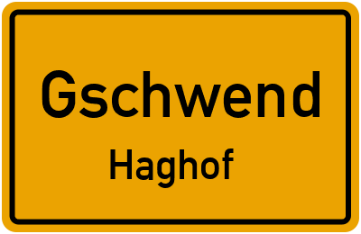 Straßenverzeichnis Gschwend Haghof