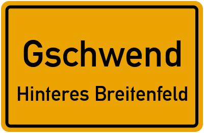 Straßenverzeichnis Gschwend Hinteres Breitenfeld