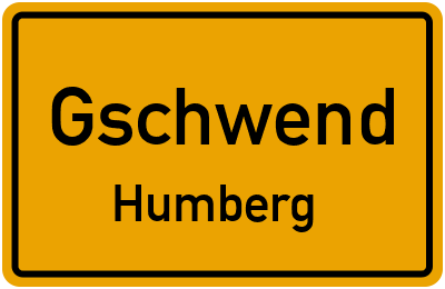 Straßenverzeichnis Gschwend Humberg