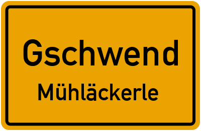 Straßenverzeichnis Gschwend Mühläckerle