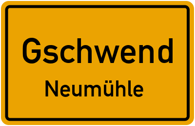 Straßenverzeichnis Gschwend Neumühle