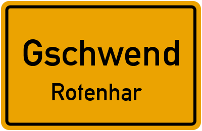 Straßenverzeichnis Gschwend Rotenhar