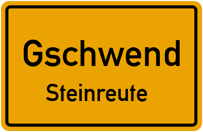 Straßenverzeichnis Gschwend Steinreute