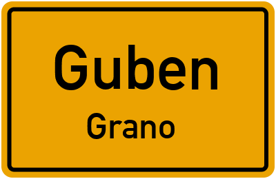 Straßenverzeichnis Guben Grano