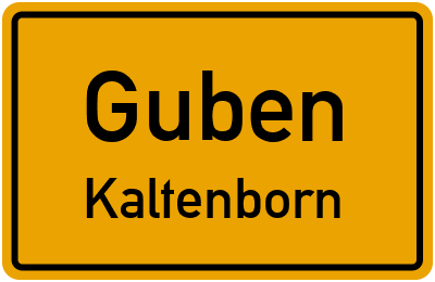Straßenverzeichnis Guben Kaltenborn