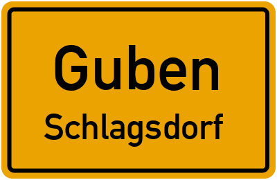 Straßenverzeichnis Guben Schlagsdorf