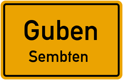 Straßenverzeichnis Guben Sembten