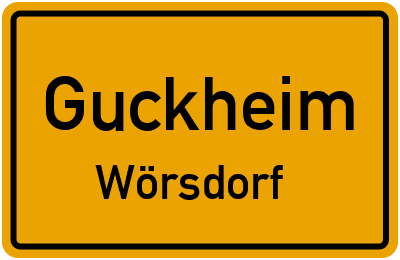 Straßenverzeichnis Guckheim Wörsdorf