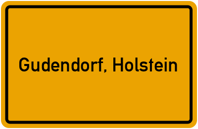 Ortsschild von Gemeinde Gudendorf, Holstein in Schleswig-Holstein