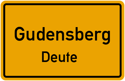 Ortsschild Gudensberg Deute