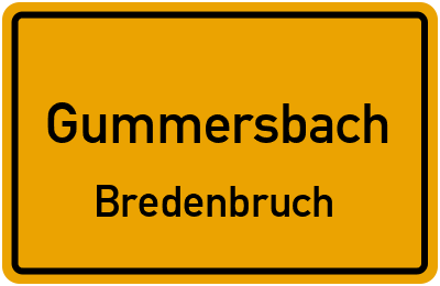 Ortsschild Gummersbach Bredenbruch