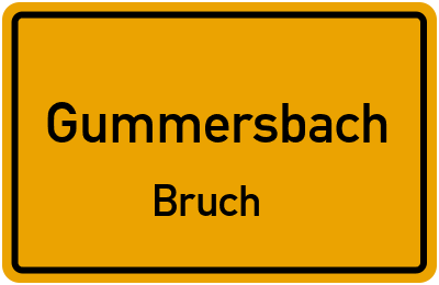 Ortsschild Gummersbach Bruch
