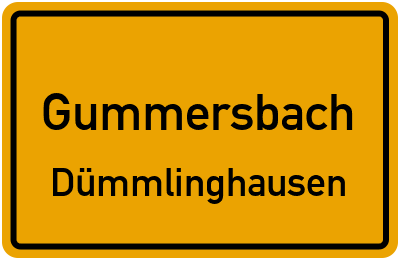 Ortsschild Gummersbach Dümmlinghausen