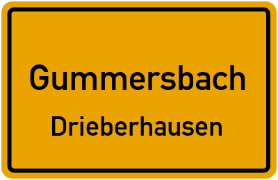Ortsschild Gummersbach Drieberhausen