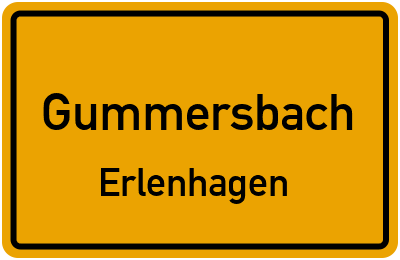 Ortsschild Gummersbach Erlenhagen