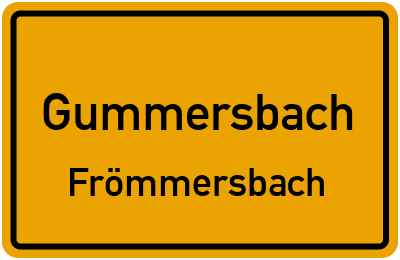 Ortsschild Gummersbach Frömmersbach