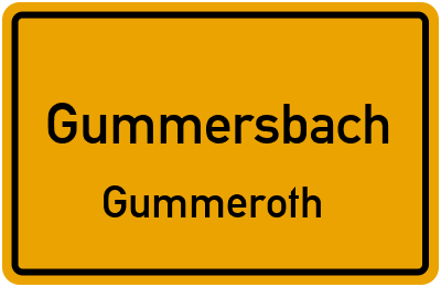 Ortsschild Gummersbach Gummeroth