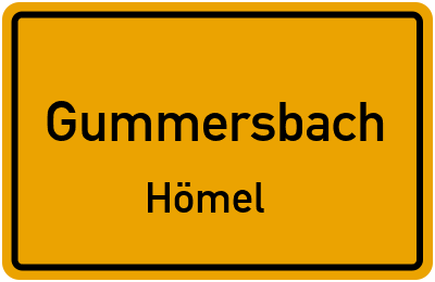 Ortsschild Gummersbach Hömel