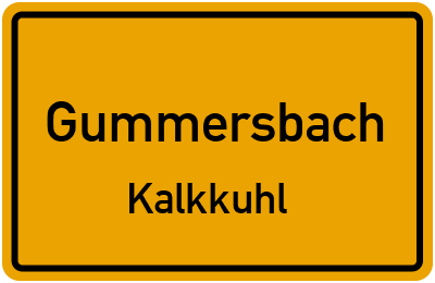 Ortsschild Gummersbach Kalkkuhl