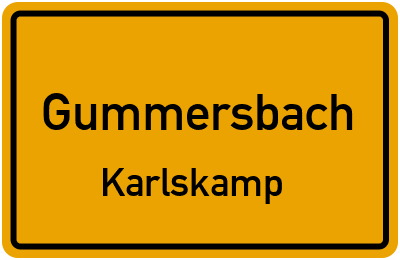 Straßenverzeichnis Gummersbach Karlskamp