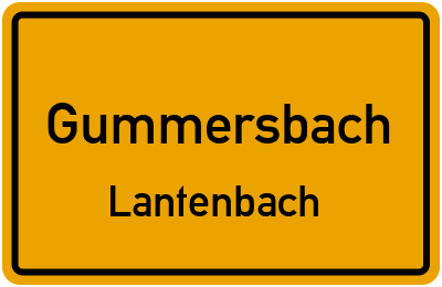 Ortsschild Gummersbach Lantenbach