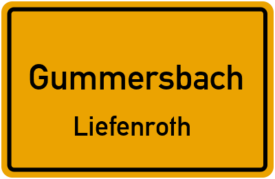 Ortsschild Gummersbach Liefenroth