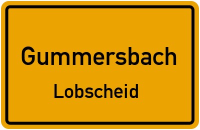 Ortsschild Gummersbach Lobscheid