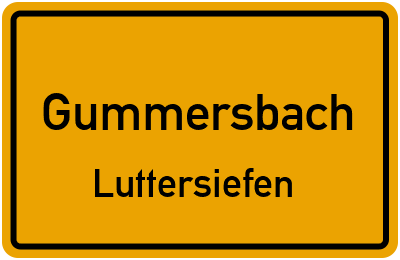 Ortsschild Gummersbach Luttersiefen
