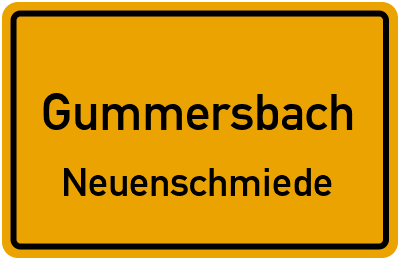 Ortsschild Gummersbach Neuenschmiede