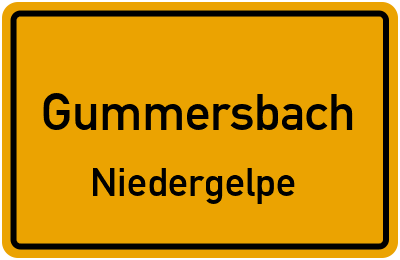 Ortsschild Gummersbach Niedergelpe