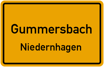 Ortsschild Gummersbach Niedernhagen