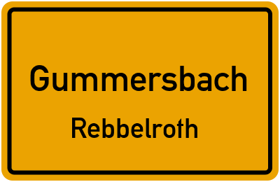 Ortsschild Gummersbach Rebbelroth